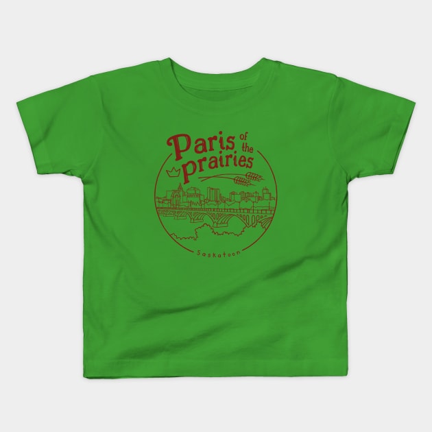 Paris of the prairies Kids T-Shirt by seancarolan